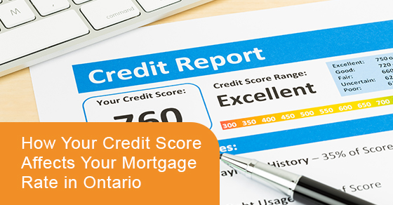 How your credit score affects your mortgage rate in ontario